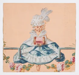 Female Monkey in Rococo Dress