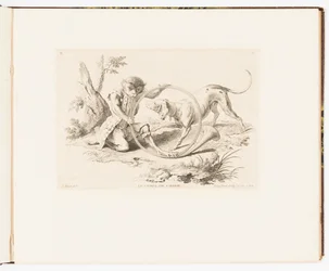 Plate 2, Le Corps de Chasse (The Hunting Horn), Monkey Antics or Different Actions of Human Life Represented by Monkeys