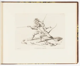 Plate 7, The Master of Arms, Monkey Antics or Different Actions of Human Life Represented by Monkeys