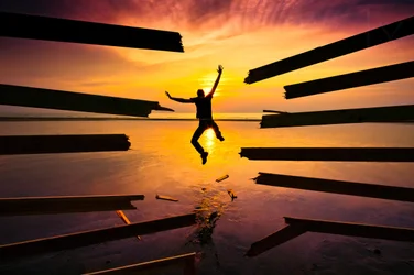 Breaking Free At Sunset