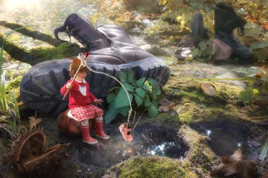 Little Girl Giant Boot