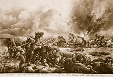 A Bavarian Battery Caught by British Gun Fire While Limbering-Up South of the Bapaume Road