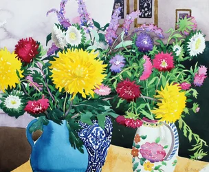 Interior with Asters