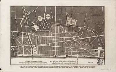 Plan of the City of London After the Great Fire of 1666