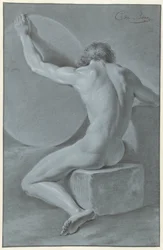 Seated Male Nude, Seen from the Back
