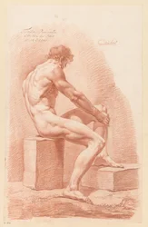 Seated Male Nude, Seen from the Side (3rd Prize 1790)