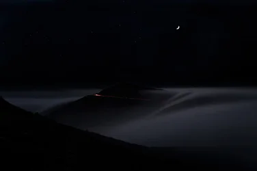 Misty Night Mountain Road