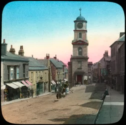 Town Hall and Market Street, Penryn, Cornwall