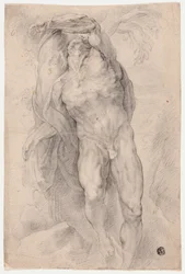 Male Nude Tied to Tree