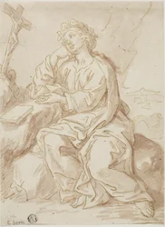 Saint Dorothy Praying in Desert