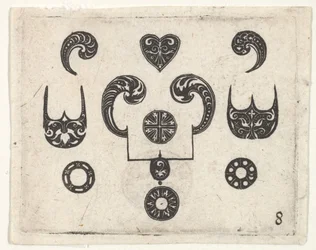 Blackwork Print with Various Motifs, ca. 1620.