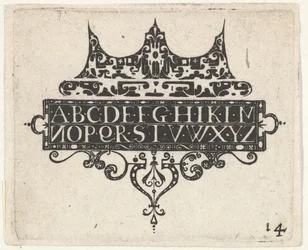 Blackwork Print with the Alphabet