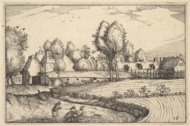 Road along a Field, plate 16 from Regiunculae et Villae Aliquot Ducatus Brabantiae, ca. 1610