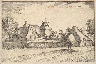 Walled Farm, plate 11 from Regiunculae et Villae Aliquot Ducatus Brabantiae, ca. 1610