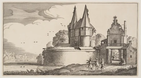 Bastion and Town-Gate on a River, from Landscapes (Pleasant Landscapes)