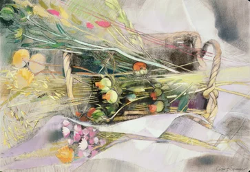 Basket of Dried Flowers