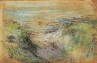 A Road Between Dunes Towards the Sea