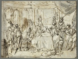 The Actors Making Ready; Studies of the Holy Family and Saint John the Baptist