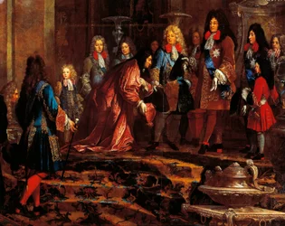 Louis XIV receiving submission, Doge of Genoa in May 1685