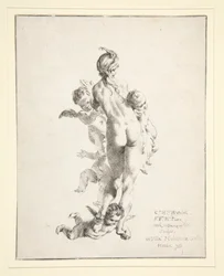 Untitled (female nude with putti)