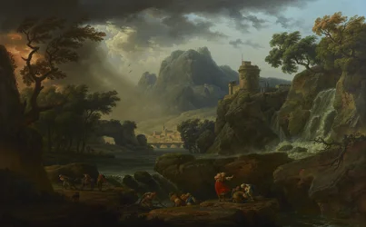 A Mountain Landscape with an Approaching Storm