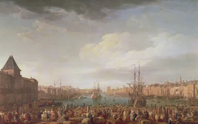 Morning View of the Inner Port of Marseille and the Pavilion of the Horloge du Parc, 1754