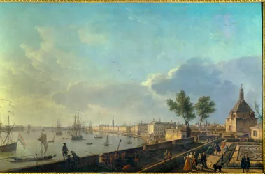 The Port of Bordeaux with the Ramparts