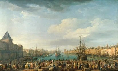 The Port of Marseille in the 18th Century, painting by Joseph Vernet (1714-1789), 18th century, Paris, Marine Museum