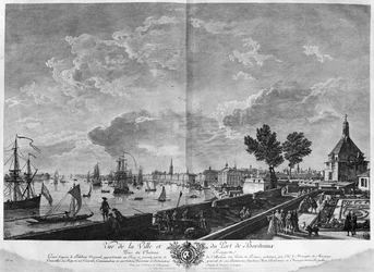 View of the Town and Port of Bordeaux seen from Chateau Trompette, series of 