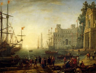 Seaport with Villa Medici