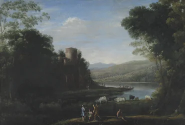 River Landscape with Herdsmen