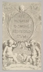 Two Angels Seated on Clouds