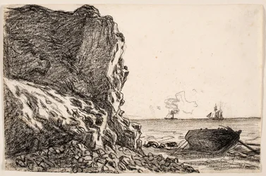 Cliffs and Sea, Sainte-Adresse, c.1864