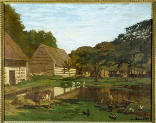 Farmyard in Normandy (in the Pays de Caux). Painting by Claude Monet (1840-1926)