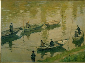Group of Fishermen on the Seine Near Poissy