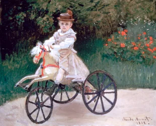 Jean Monet on a mechanical horse, 1872