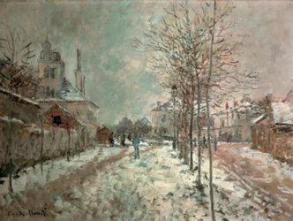 Boulevard de Pontoise in Argenteuil, Snow