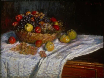 Still Life: Grapes and Apples