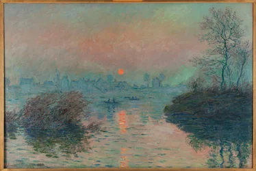Sunset on the Seine at Lavacourt, Winter Effect