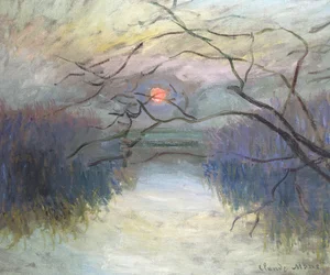 Sunset on the Seine at Vétheuil, 1880