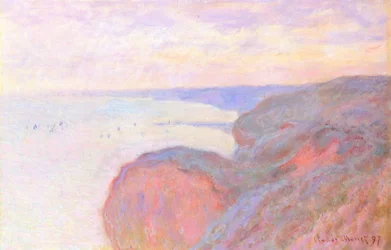On the Cliff near Dieppe, Overcast Sky