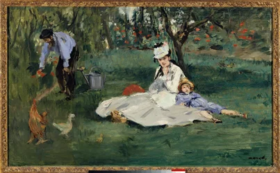 The Monet Family in the Garden