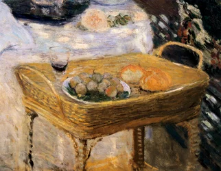 The Lunch, Decorative Panel Showing the Garden of Monet in Argenteuil (detail)