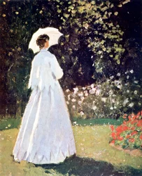 Woman in the Garden, Sainte-Adresse, detail, 1867