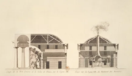 Cross-Section of the Entrance to Salt Works in the Ideal City of Chaux