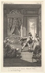 A Man Leans Toward a Woman Standing in a Doorway