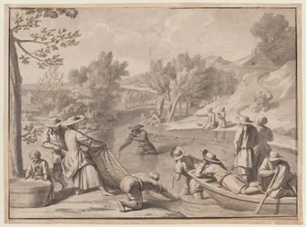 August: Fishing, c.1700