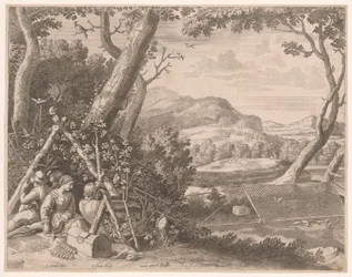The Bird Catchers, Plate 7 from Pastorales