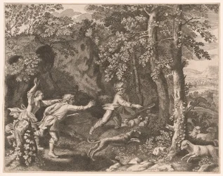 The Wolf Hunt, Plate 5 from Pastorales
