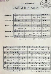 Musical Score of Dixit Dominus by Monteverdi